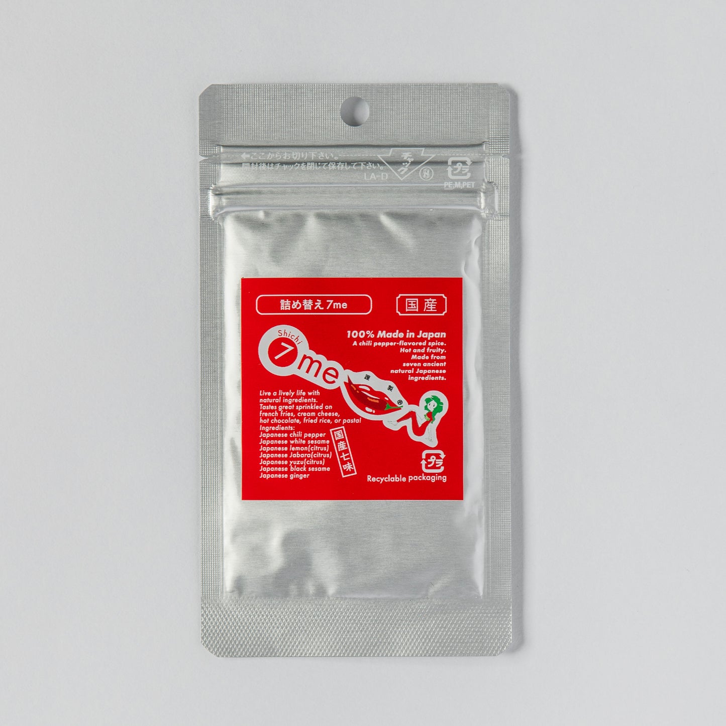 ☆Refill☆7me【shichi-me】Shichimi 1 bag (same volume as can, 10g, in a zipper bag, made in Japan) Nekopos delivery product